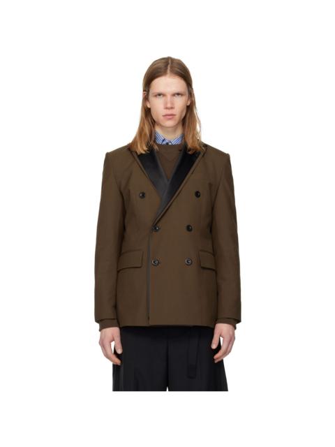sacai Brown Suiting Blazer