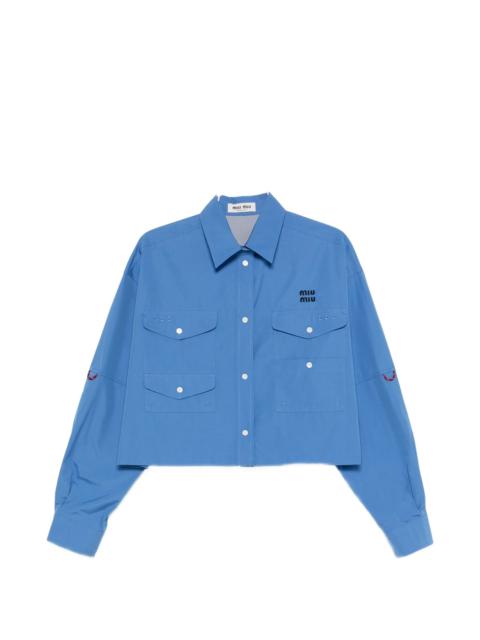 Miu Miu Logo-embroidered Shirt