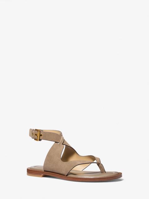 MICHAEL KORS Irene Suede Wrap Sandal