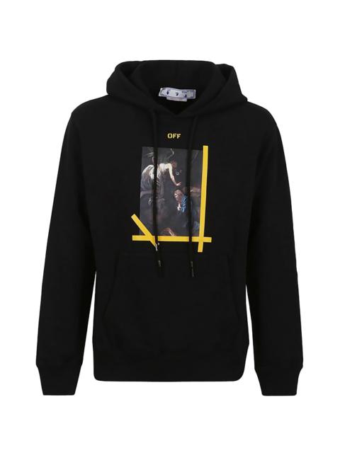 Off-White Arrows Caravaggio Annunciation Slim Hoodie "Black / Multicolor" OMBB097C99FLE0151001