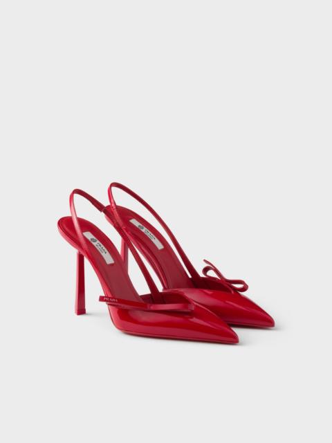 Prada Patent leather slingback pumps