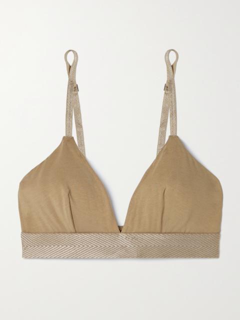 CDLP + Net Sustain Stretch-tencel Lyocell Soft-cup Triangle Bra