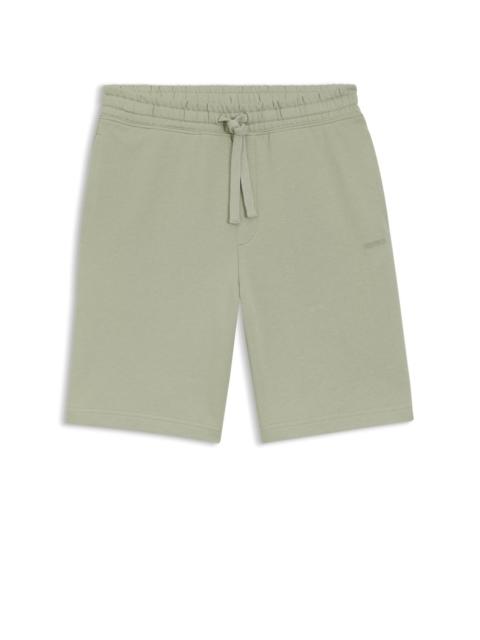 HUGO COTTON-TERRY SHORTS WITH LOGO PRINT