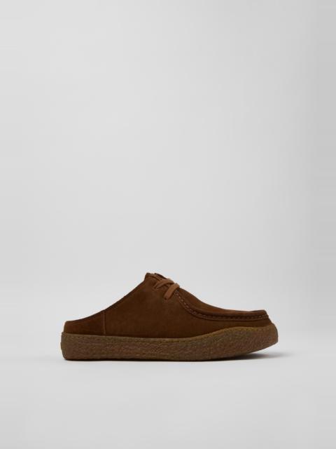 CAMPER Peu Terreno Brown Suede Shoes for Men.
