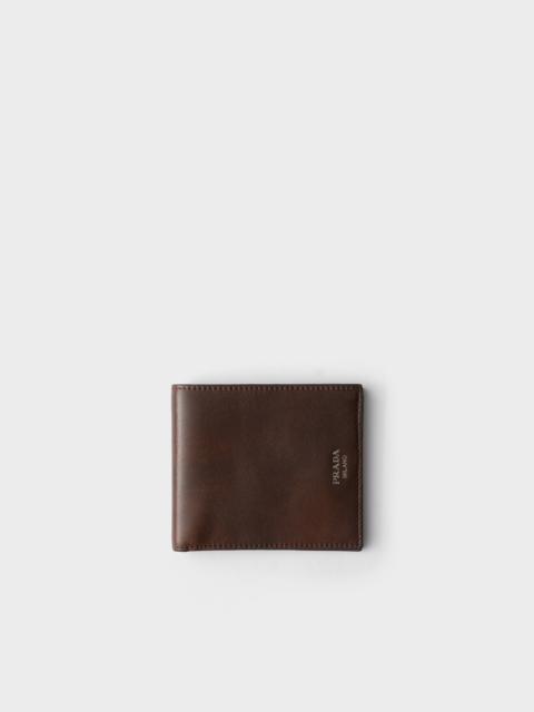Prada Antiqued leather wallet