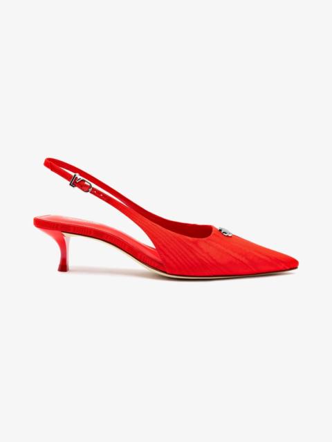Larroudé Maxine Pump In Red Fabric