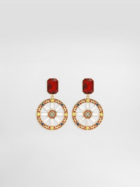 Dolce & Gabbana Carretto wheel clip earrings