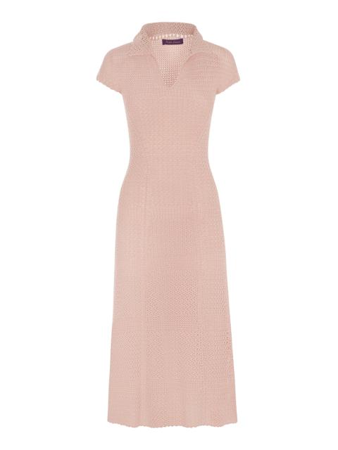 Ralph Lauren Silk Knit Polo Dress pink