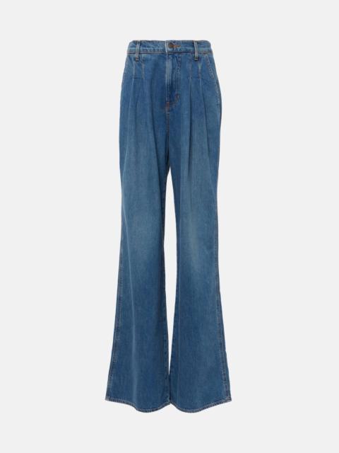 VERONICA BEARD Mia mid-rise wide-leg jeans