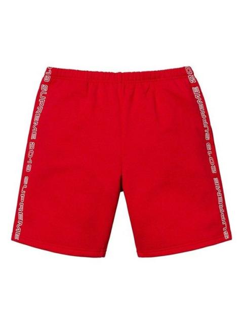 Supreme Supreme SS19 Topline Sweatshort Side Embroidered Logo Shorts Unisex Red SUP-SS19-10329
