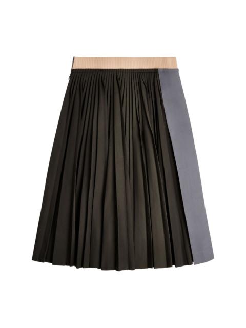 two-tone pleated skirt