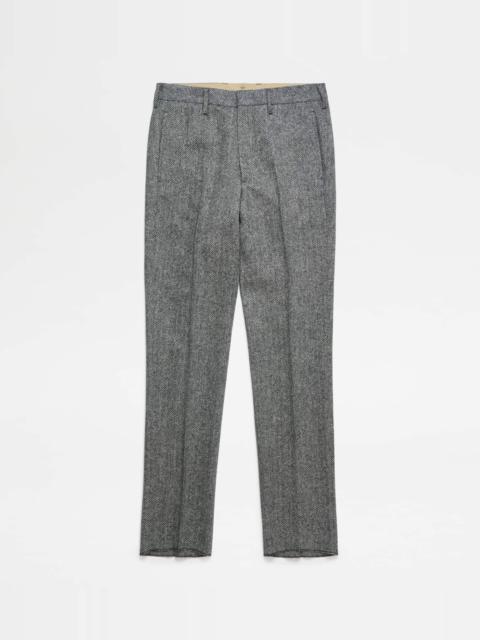 Tod's CLASSIC SHETLAND TROUSERS - GREY