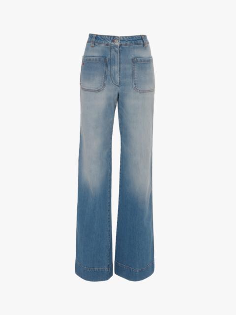 Victoria Beckham Alina High Waisted Jean In Light Summer Wash