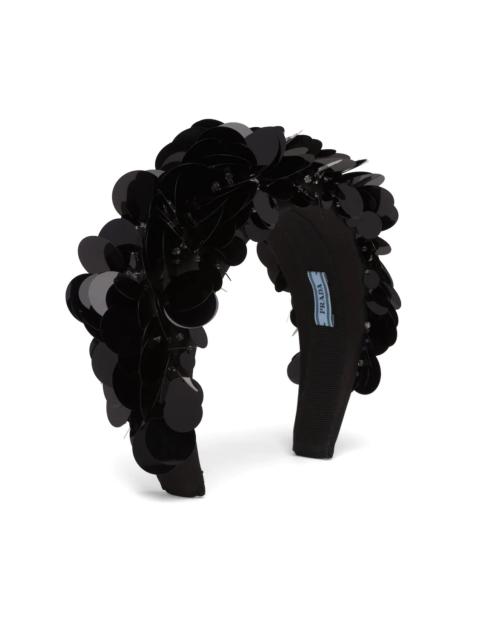 Prada Satin headband with sequins