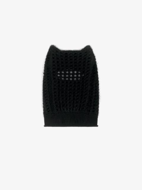 Givenchy HOOD WITH HORNS IN MESH-EFFECT KNIT