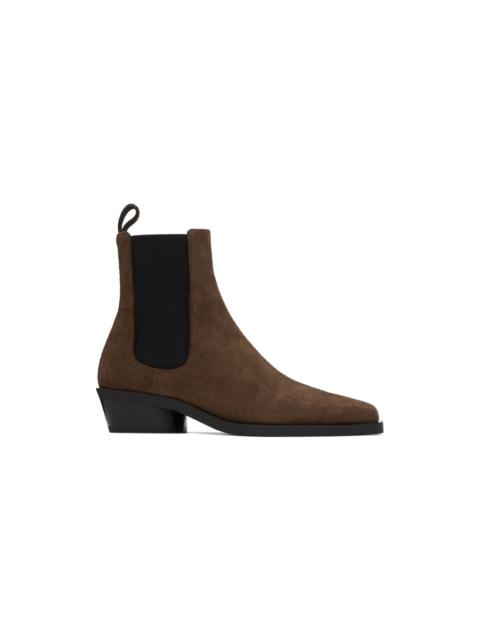 Proenza Schouler Brown Bronco Chelsea Boots