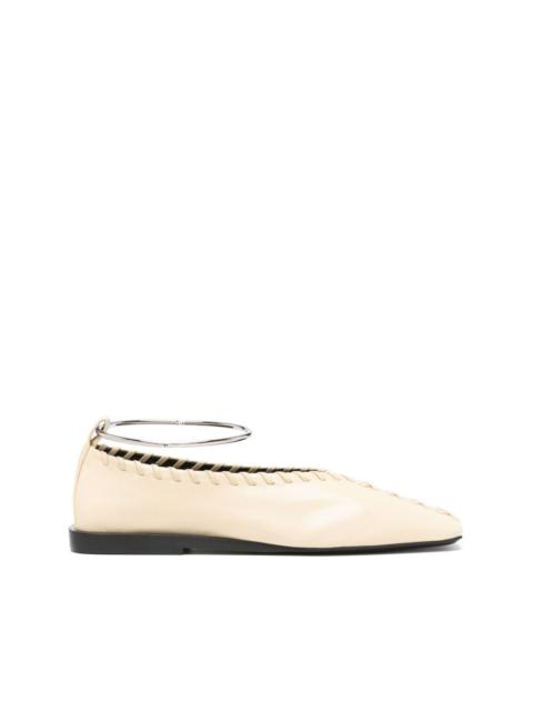 Jil Sander stitch-detail ballerina shoes