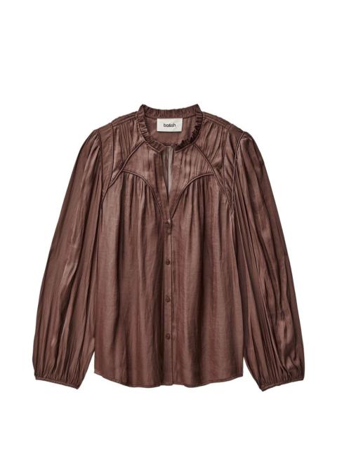 ba&sh ruffled-collar button shirt