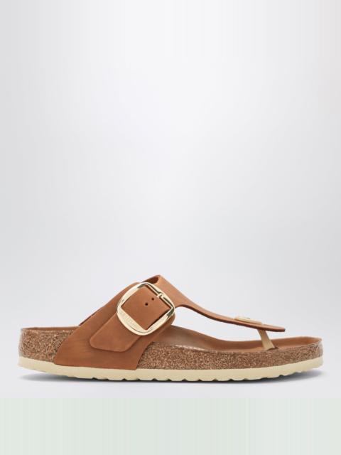 BIRKENSTOCK Gizeh Big Buckle slides in Cognac