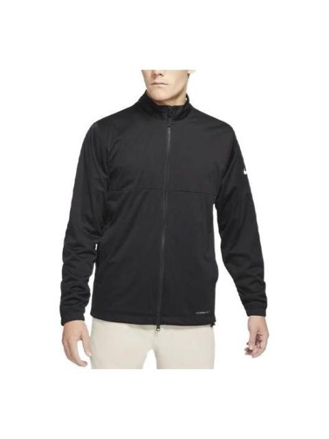 Nike 남자 나이키 단단한 색깔 캐주얼 대 고리 재킷 검정 DA2868-010