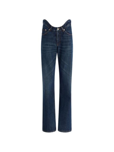 Jean Paul Gaultier rounded-waist straight-leg jeans