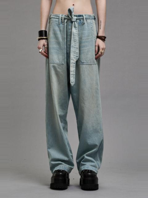 R13 BELTED VENTI UTILITY PANT - LENNON BLUE