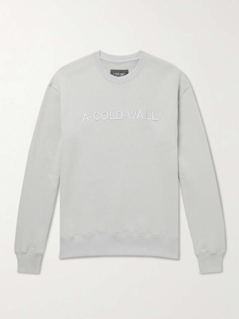 A-COLD-WALL* Logo-Embroidered Cotton-Jersey Sweatshirt