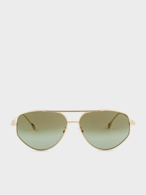 Paul Smith Gold 'Drake' Sunglasses