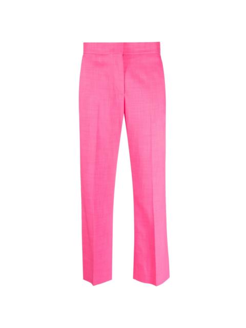 high-waist cropped trousers