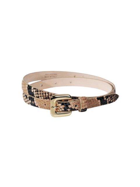 DÉHANCHE Mara Snakeskin-Printed Leather Belt