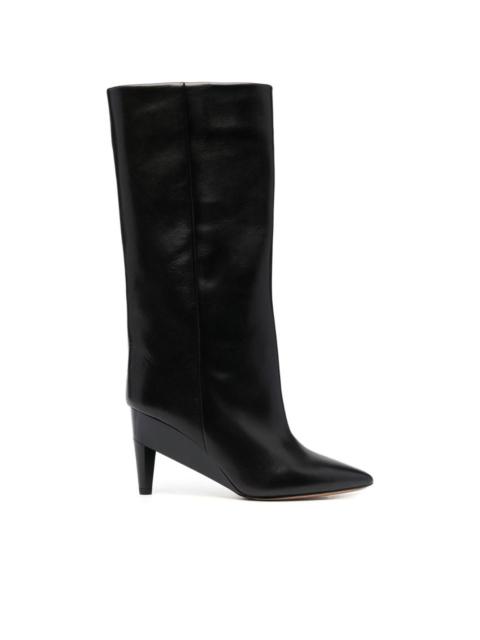 90mm heeled leather boots
