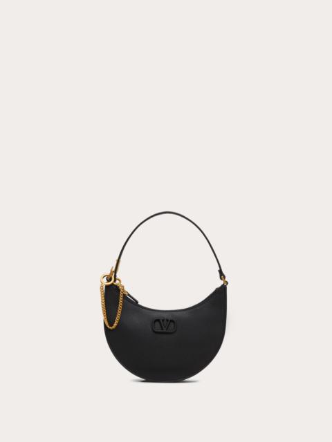 Valentino MINI VLOGO SIGNATURE GRAINY CALFSKIN HOBO BAG