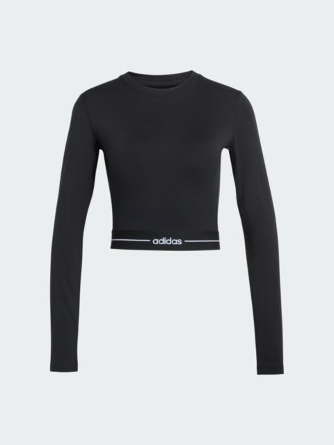 adidas Hyperglam Cropped Long Sleeve T-Shirt
