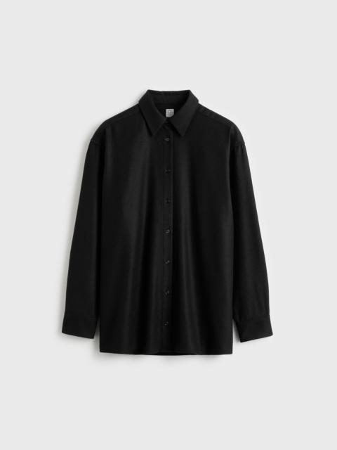 TOTEME Classic winter shirt black