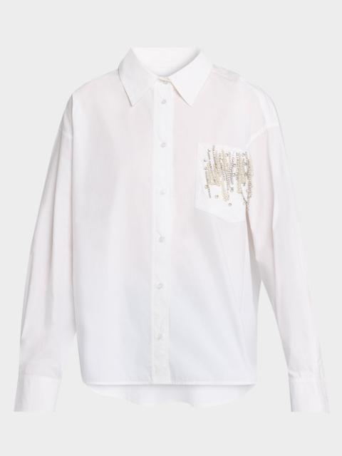 ESSENTIEL ANTWERP Jommeke Oversized Embellished Shirt
