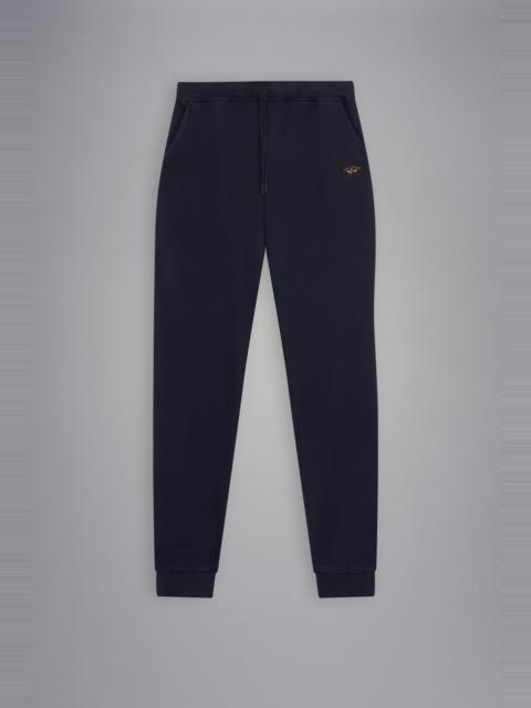 Paul & Shark COTTON SWEATPANTS WITH ICONIC BADGE