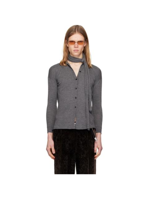 MAGLIANO Gray Tipa Knitted Cardigan
