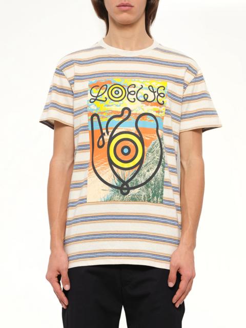 Loewe Loewe ELN Stripe T-Shirt in Blue