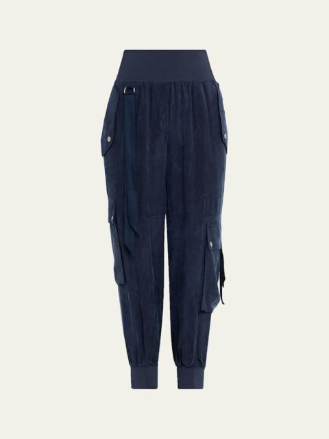 Cinq à Sept Harmony Washed Twill Parachute Pants