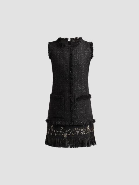 KOBI HALPERIN Women's Rives Sequin-Embellished Tweed A-Line Mini Dress - Black
