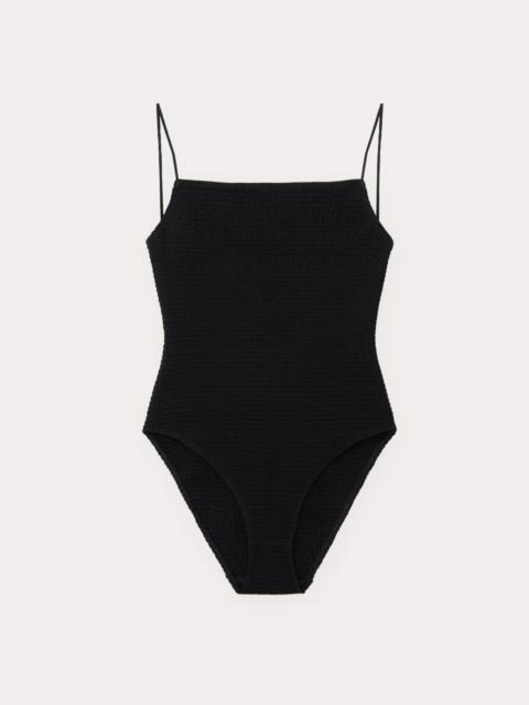 Totême Smocked swimsuit black