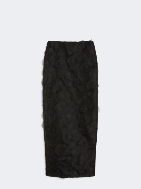 Max Mara Silk jacquard midi skirt - BLACK