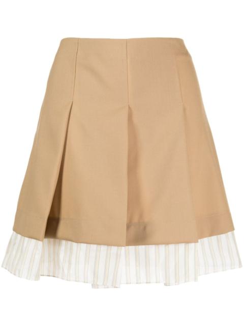 pleated mini skirt