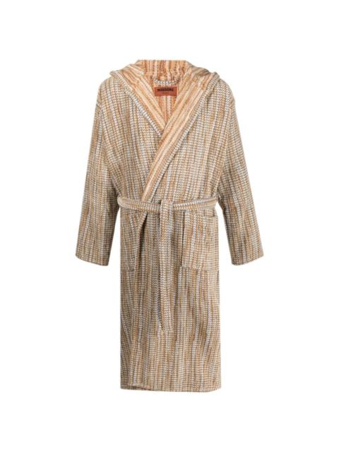 all-over pattern print robe
