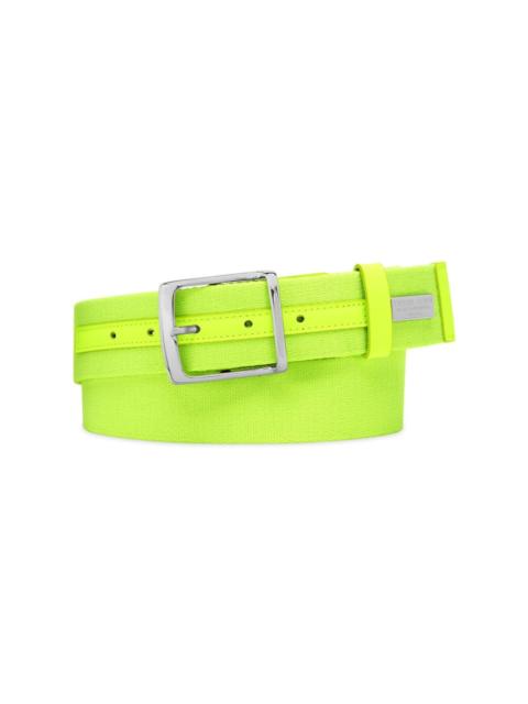 PHILIPP PLEIN leather-trim buckle belt