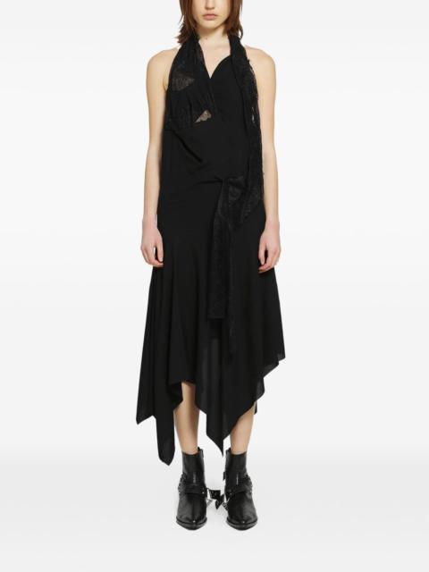 Junya Watanabe asymmetric lace-panel dress