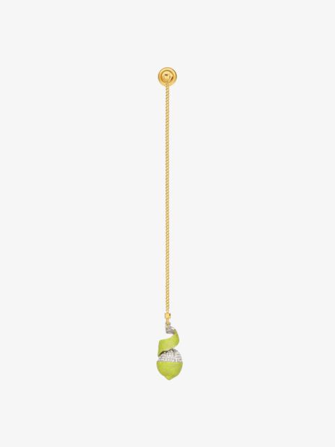 Givenchy CHARM LEMON EARRING IN METAL AND ENAMEL WITH CRYSTALS