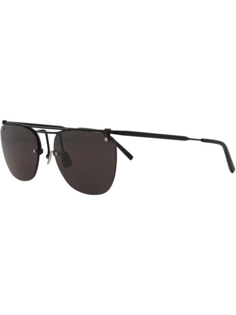 SAINT LAURENT Saint Laurent Aviator Sunglasses Black/Black/Black (SL600-30014318-001)