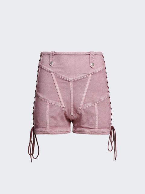 Jean Paul Gaultier X KNWLS Washed Laced Mini Shorts Lilac