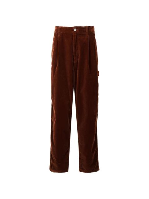 doublet pleat detailing side-buttoned trousers